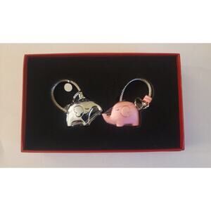 MILESI - Elephant Couples Keychains/Keyring Gift Set - New